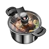 Schnellkochtopf, 20/24 cm, Schmorsystem für Versammlungen, tiefer Kochtopf, Schnellkochtöpfe, ergonomisch, dick, Küchenhelfer, effizientes Kochen, für Familienliebhaber, Freunde, Versammlungen