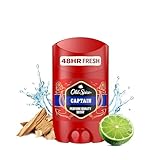 Old Spice Captain Deo Stick für Männer (50 ml), Herren, 48 h Frische, 0 % Aluminiumsalze, keine weißen Rückstände und gelben Flecken
