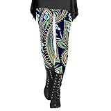 Nquwgumh Leggings für Damen, Größe 56, Herbst- und Winter-Leggings, künstlerisch bedruckt, weich, dehnbar, Fitness-Leggings für Damen, kurzes Bein, Yogahose, Workout, Laufen, Kompressionsleggings,