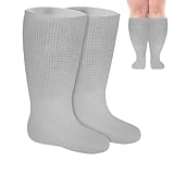 Bigzagger Diabetikersocken Damen Herren, Socken Ohne Gummibund, Diabetiker Socken mit Extra Große Sockenöffnung Geschenke für Diabetiker