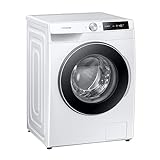 Samsung Waschmaschine, 8 kg, 1400 U/min, Ecobubble, Simple Control, WiFi SmartControl, SuperSpeed 59 Min, Weiß/Schwarz, WW81T604ALEAS2