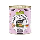 GranataPet Liebling's Mahlzeit Angus Rind & Kürbis, 6 x 800 g, Nassfutter für Hunde, Hundefutter ohne Getreide & ohne Zuckerzusätze, Alleinfuttermittel mit hohem Fleischanteil & hochwertigen Ölen