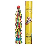 Federbällen, Federbälle für Badminton, Badmintonbälle für den Außenbereich, natürliche Federbälle mit hoher Stabilität und Haltbarkeit, Badmintonball D