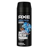 Axe Bodyspray Anarchy for Him Deo ohne Aluminium sorgt 48 Stunden lang für effektiven Schutz vor Körpergeruch 150 ml