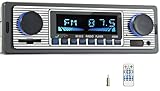 iFrego Autoradio mit Bluetooth Freisprecheinrichtung, 1 DIN Bluetooth Radio Auto mit USB Anschluss/AUX/TF/MP3 Player,FM Radio mit drahtloser Fernbedienung,Uhrzeit Anzeige