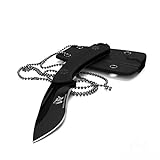 Wolfgangs VERITI Neck Knife Messer - inklusive Kydex Scheide und Kugel Halskette zum umhängen - Mini Tactical Survival Outdoor Messer für verstecktes tragen