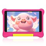 Lville Kinder Tablet 7 Zoll Android 12, Tablet für Kinder, Quad Core 32GB 2500mAh 1024 * 600 HD-Display KIDOZ Vorinstalliert, WiFi, Bluetooth, Doppelkamera Tablet PC, Rosa