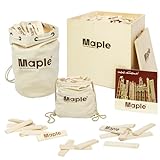 Natursache Holzbausteine - Entfessle kindliche Fantasie! Ultimatives Set für Kinder ab 3: Kreatives Spielen mit Naturmaterialien (Maple Ecopack 200)