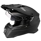 O'NEAL | Motorradhelm | Enduro Touring Adventure Street | Guter Fit, Pinlock und Bluetooth fähig, integrierte Sonnenblende | D-SRS Helmet Solid V.22 | Erwachsene | Schwarz | Größe M