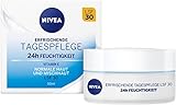 NIVEA Essentials Tagespflege 24h Feuchtigkeit + Frische, Feuchtigkeitscreme mit LSF 30, Tagescreme für normale & Mischhaut, 50 ml