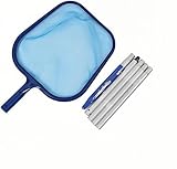 Flearitzo Kescher - Kescher Teich Algenkescher 160 cm lang mit Teleskopstange Pool Kescher Feinmaschiges Nylon-Netz Geeignet für Pool Algen Bestway Pool Kinderplanschbecken