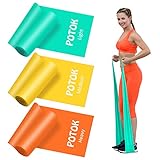 POTOK Fitnessbänder Resistance Bands, Fitnessband, Widerstandsbänder in 3 Stärke für Crossfit, Muskelaufbau, Yoga, Pilates für Männer und Frauen