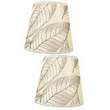 NUOBESTY 2 Stück Blattlampenschirm Tischlampenschirm Schatten Nachtlampen Lampen Für Wohnzimmer Lampen Wohnzimmer Lampenschirme Für Stoff Lampen Für Schlafzimmer Metall