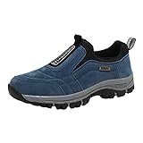 IQYU Weiße Schuhe Herren 41 Außenhandel-Bergsteigerschuhe für Herren, Herrenschuhe für Frühling und Sommer, Outdoor-Schuhe, rutschfeste Off-Road-Kletterschuhe, atmungsaktive Bommel Herren (Blue, 44)