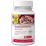 Raab Vitalfood Bio Granatapfel Extrakt Kapseln mit 215 mg Polyphenolen pro Tag, 1x 80 Kapseln à 530 mg pro Packung