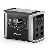 Dabbsson Portable Powerstation DBS1300, 1330Wh Solar Generator erweiterbar auf 9400Wh mit EV Semi-solid State LiFePO4 Batterie & Pure Sine AC Output, geeignet für Camping Home Backup, Notfall