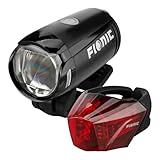 FIONIC Bright & Sparkle Fahrradbeleuchtung Set 25 Fahrradlicht USB Frontleuchte Rückleuchte StVZO