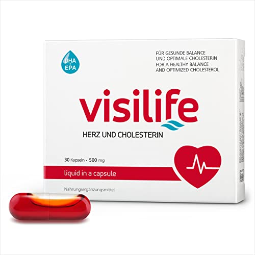 Visilife – für gesundes Herz und normale Cholesterinniveaus – LDL und HDL. Flüssige Formel für eine vollständige Aufnahme. Hohe Ergebnisse mit niedrigen Dosen. Laborgeprüft (1er Pack)