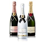 Probierpaket „Moët Chandon 3er“| Champagnerpaket mit drei verschiedenen Moët Chandon Champagner (3 x 0,75 l) | Ideales Champagner Tasting-Set