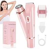 Intimrasierer für Frauen, 2 in 1 Dual-Head Elektrisch Damenrasierer, Elektrischer Rasierer Damen Intimbereich Pro, IPX7 Wasserdicht Nass/Trocken Bikini Trimmer für Gesicht Arme Bein Körper (A)