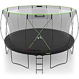 KINETIC SPORTS Trampolin Outdoor 427 cm 'Ultimate Pro' – TÜV GS-geprüft, Designed in Germany, Fiberglas Netzstangen, AirMAXX Technologie, Premium Gartentrampolin Kindertrampolin, Schwarz