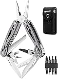 BIBURY Multitool Zange Geschenke für Männer Frauen, Titan Mehrzweck-Taschenmesser-Zangen-Kit, Edelstahl Multizange Tool mit Schraubendreher, für Outdoor, Camping, Jagd, Angeln & Wandern