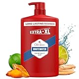 Old Spice Whitewater 3-in-1 Duschgel & Shampoo für Männer, 1L, langanhaltender, frischer Duft in Parfümqualität für Haare-Gesicht-Körper
