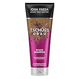 John Frieda Tschüss Grau Shampoo - Inhalt: 250 ml - Für braunes Haar - Kaschiert erste graue Haare stufenweise - Für ein natürlich getöntes Brünett