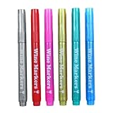WEKAMOS 6 Stück Teiliges Abwischbare Wein Marker Stifte mit Feiner Spitze Flexible Malspitze für Präzises Zeichnen Kunsthandwerk und Scrapbooking Leicht und Langlebig als