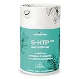 5-HTP 100 | 120 vegane Kapseln | natürlicher Griffonia Extrakt (20% 5-Hydroxytryptophan) | Mit Magnesium und Vitamin B6 | nachhaltige Papierdose (120 Stück, 100 mg)