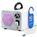 GMGXX Ozongenerator 60000mg/H, Ozongerät Ozon Luftreiniger mit Wasser und Luft Modus, O3 Geruchsneutralisierer Ozone Generator mit 120 Min Timer, Ozonator Ozon Reiniger für Auto Wohnung Obst Gemüse