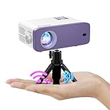 Mini Beamer, VOPLLS 18000L WiFi Bluetooth Beamer Full HD 1080P Unterstützt, Tragbar Video Projektor mit 50% Zoom, Heimkino Beamer für Handy, Tablet/Laptop/PC/TV-Box, HDMI, USB, AV（Stativ inklusive