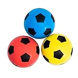 Betzold Sport - Softbälle-Set 3 Stück - Soft-Fußball Schaumstoffball Kinder-Ball