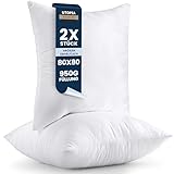 Utopia Bedding 2er Set Kissenfüllung 80 x 80 cm, Innenkissen Füllkissen Kopfkissen Sofakissen (Weiß)