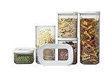 Mepal Vorratsdosen Modula 5-teilig – Starter-Set – ideal für die Aufbewahrung von trockenen Lebensmitteln – spülmaschinenfest, Plastik, Weiß