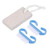 minkissy 1 Set 3-teiliges Nagelbürsten-Set Nagelreinigungsbürste Bodenschrubber Nagelpflege Set Fußfüße Schrubber Tote Haut Nagelreiniger Horny Kunststoff Blau Pediküre Pinsel Nubuk Reiniger