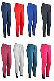 RL24 - Kinder-Reithose Flex Basicline | Reiterhose für Mädchen & Jungen | Silikon-Vollbesatzreithose | hautfreundlich, atmungsaktiv & elastisch | Reitleggings in Schwarz in Größe 152