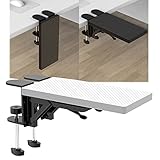90° faltbare Schreibtischverlängerung, tragbare Computer-Handgelenkauflage und Armstütze, Halterung für Home Office und Gaming, einfache stanzfreie Installation, 300 x 150 mm, Weiß
