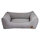 JACK AND VANILLA JV Hampton Orthopädisches Hundesofa – Innenkorb für ältere Hunde oder empfindliche Gelenke – Hellgrau, L, 117 x 82 x 28 cm