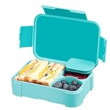 LEIKEEGO Brotdose Kinder mit Fächern 900ml Auslaufsicher Lunchbox Kinder Bento Box Jausenbox Kinder für Mädchen & Jungen (grün)