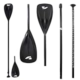 F2 SUP Paddel Kajak Alu/Carbon 4 teilig Schwarz Stand up Paddling Kayak Paddle