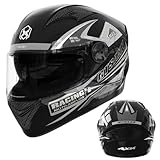 Renopfect Motorradhelm Integralhelm Klapphelm Motorrad Herren, RollerHelm-Helm Mit Doppelvisier, Integralhelm Mit Sonnenblende, Fullface Helm Rollerhelm Sturzhelm Modularer Helm, Kopfumfang 54–61cm