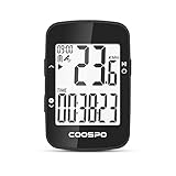 COOSPO BC26 GPS Fahrradcomputer Kabellos Bluetooth5.0/ ANT+, IP67 Wasserdichter Fahrrad Kilometerzähler Drahtlose Fahrradtacho Radcomputer 2,3 Zoll LCD mit Automatischer Hintergrundbeleuchtung