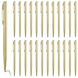 Drehkugelschreiber, Metallic-Gold, 1 mm Spitze, schwarze Tinte, schlankes Design für Studenten, Lehrer und Profis, 25 Stück