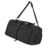 NEWHEY Reisetasche Groß 65L Faltbare Reisetaschen Leichte Sporttasche für männer mit Schuhfach für Weekender Herren Damen Duffel Taschen Schwarz