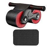 Bauchtrainer mit Rollen für Bauchmuskeltraining, Bauchmuskeltrainer, Bauchtrainer mit Doppel-Rollen für Wachstum von sechs Packungen, Training