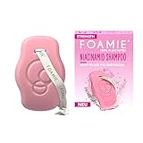 Foamie Festes Shampoo STRENGTH mit Niacinamid, Shampoo Volumen für Feines & Dünnes Haar, Niacin & Reisextrakte für intensiven Schutz & Kräftigung, 80g