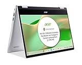 Acer Chromebook Spin 314 (CP314-1HN-C02L) Laptop, 14' FHD Touch-Display, Intel Celeron N4500, 4 GB RAM, 64 GB eMMC, Intel UHD Graphics, Google ChromeOS, QWERTZ-Keyboard, Silber