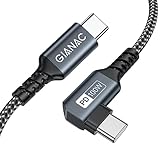 100W USB C auf USB C Kabel 1M,90 Grad Schnellladekabel PD 5A USB Typ C Ladekabel mit E-Mark Chip für Macbook Pro;MacBook Air;iPad Pro;Samsung Galaxy;Huawei;ChromeBook Pixel;Tablet Google