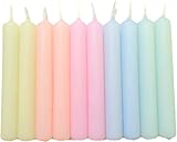 GLOWYBOX Geburtstagskerzen Babyfeier Taufe für Kerzenring Kerzen für Babygeburtstag 1.Geburtstag bunte Kinderkerzen Geburtstagszug Minikerzen bunt Baumkerzen bunt neon dip Dye Kerzen Baby Regenbogen